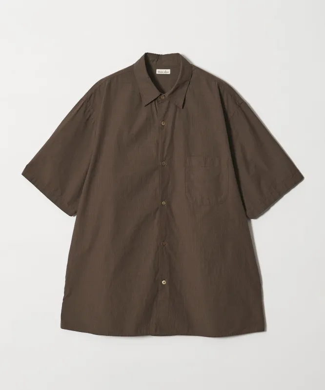 [Steven Alan] シボチェック レギュラーカラー ショートスリーブ シャツ BOX made by Steven Alan