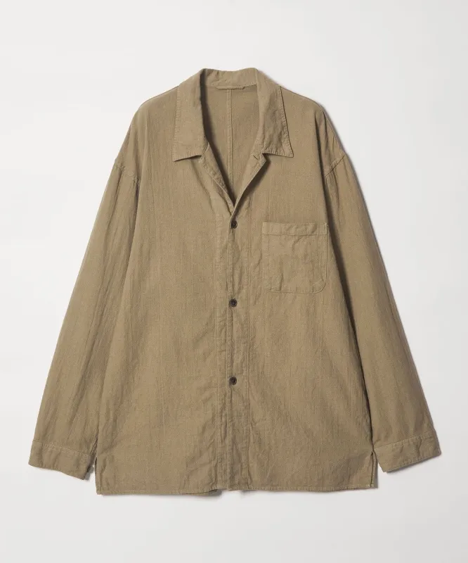 [Steven Alan] CL クレープ オープンカラー オーバー シャツ made by Steven Alan