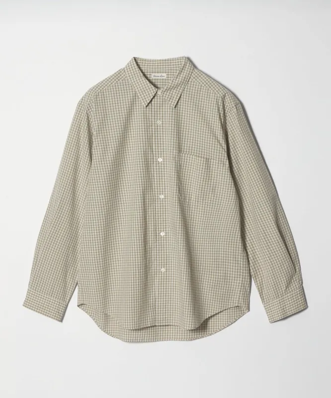 [Steven Alan] 60 コンパクトヤーン チェック レギュラーカラー シャツ NARROW made by Steven Alan