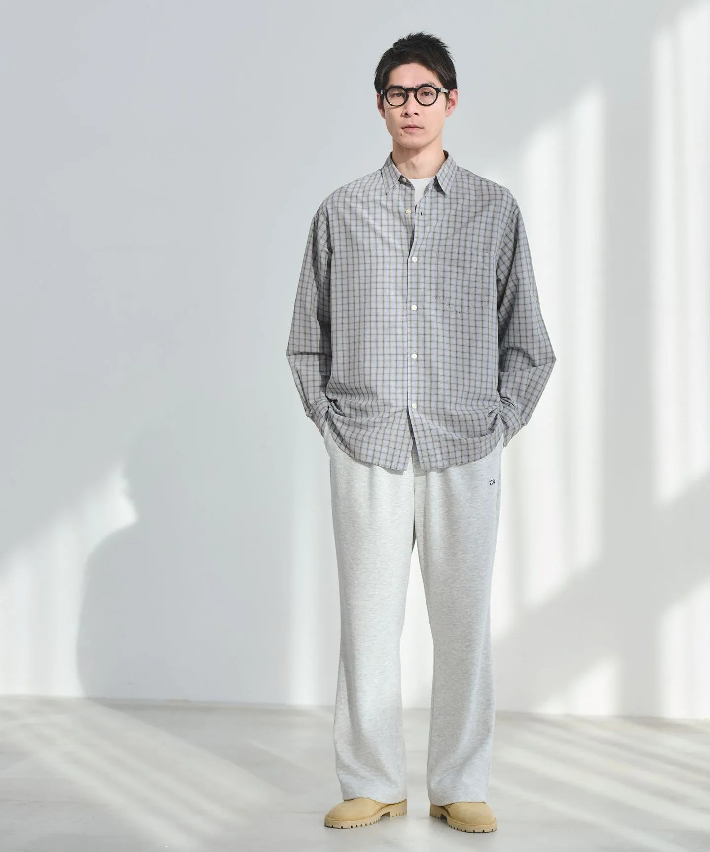 ナイロン コットン チェック ジャストルーズ 長袖 シャツ sold by United Arrows product image thumbnail 5