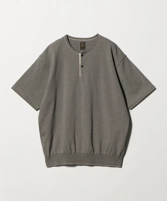 [BATONER]ブラウジング ヘンリーネック Tシャツ made by BATONER