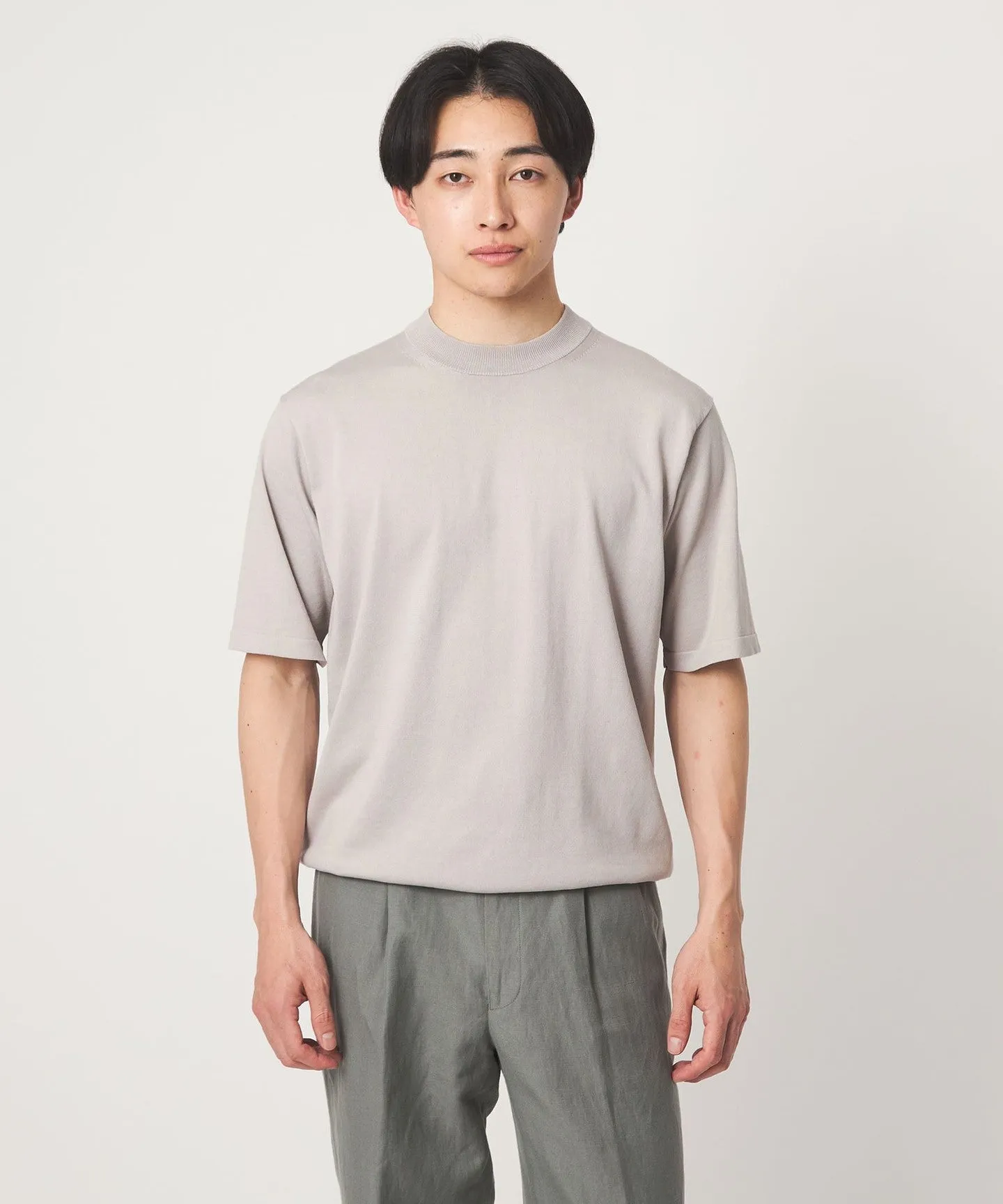MTB コットン ハイゲージ モックネック ニット Tシャツ sold by United Arrows product image thumbnail 2