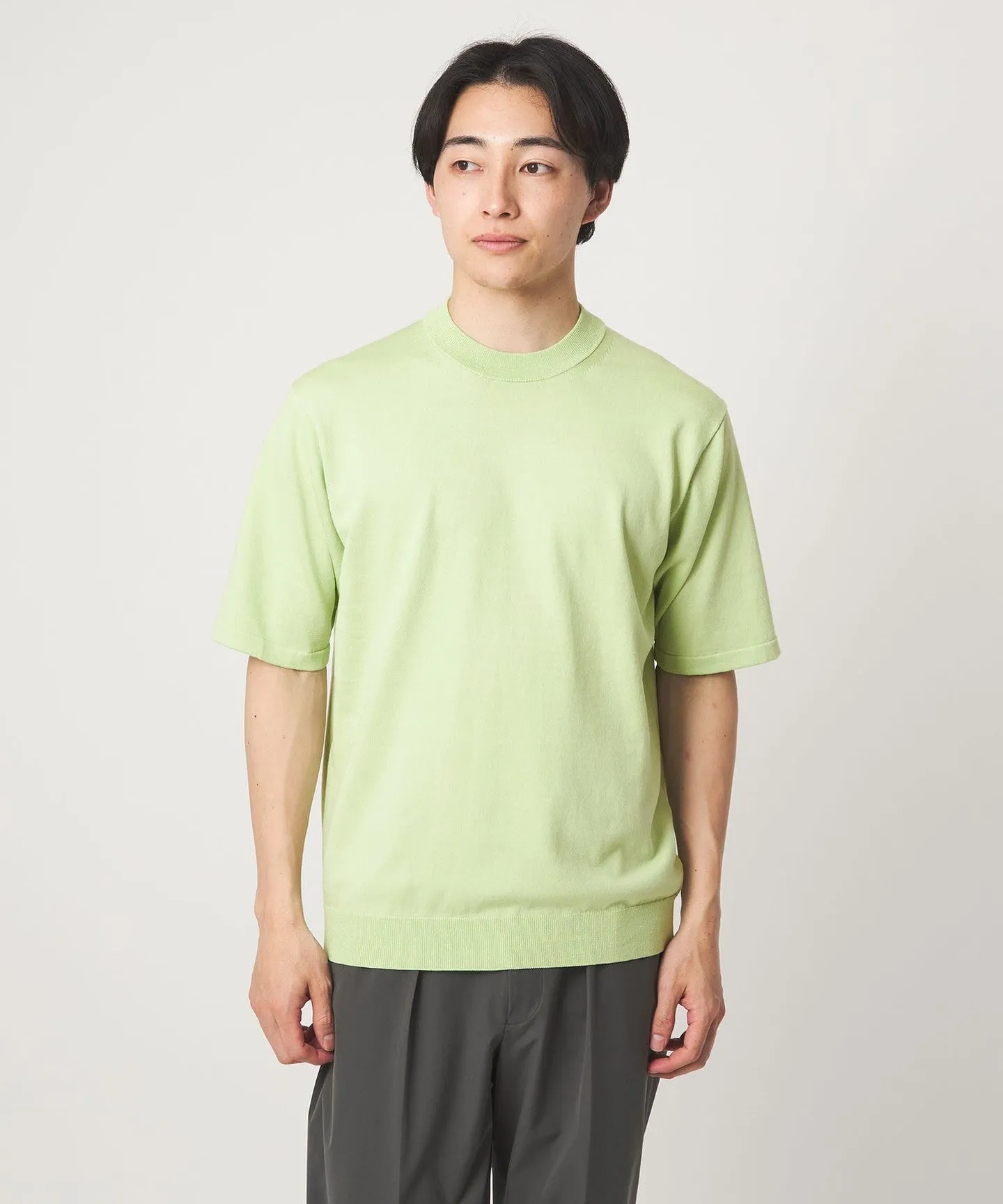 MTB コットン ハイゲージ モックネック ニット Tシャツ sold by United Arrows product image thumbnail 3