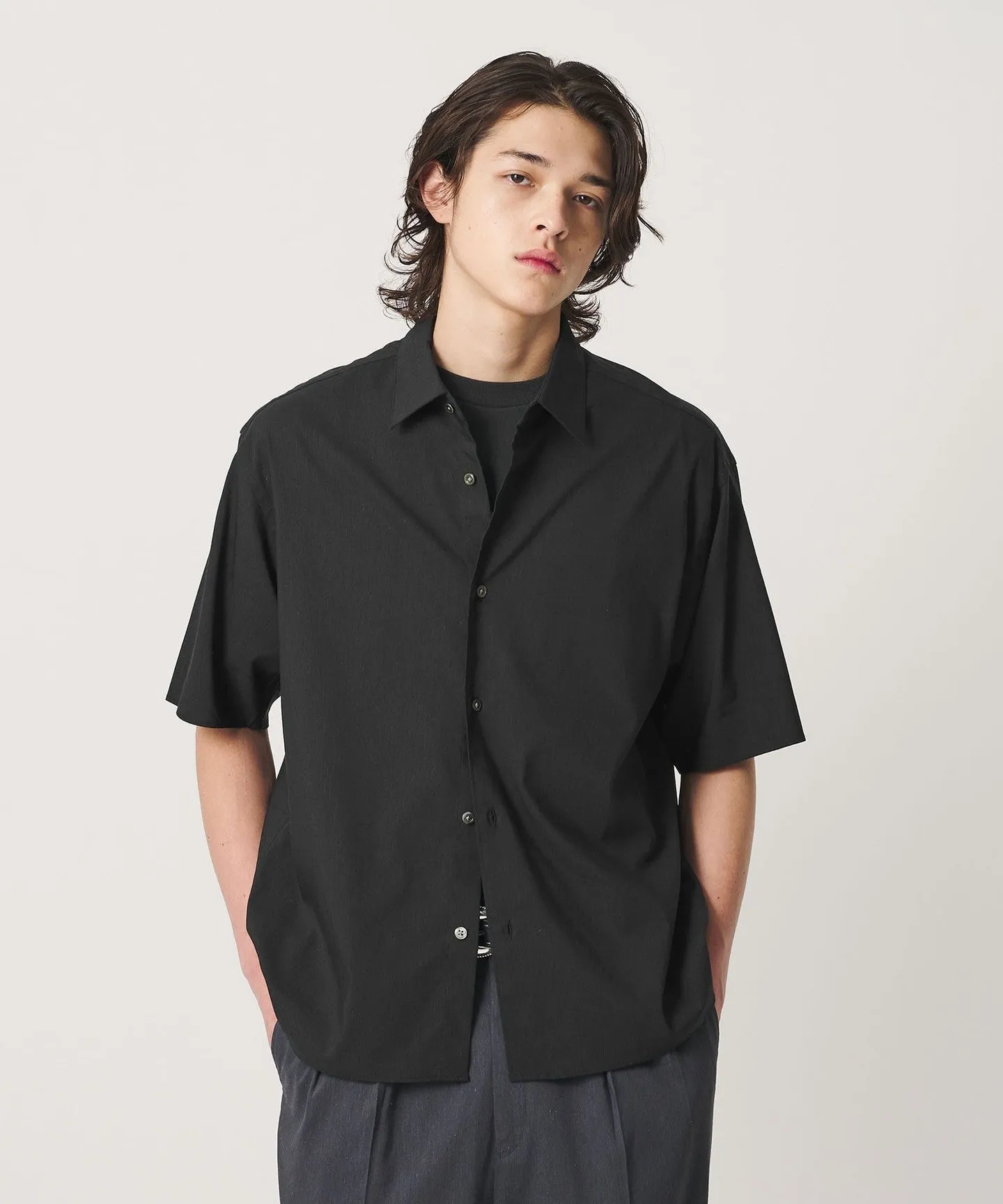 タンブル リネン スクエア シャツ GRANDE型 sold by United Arrows product image thumbnail 2
