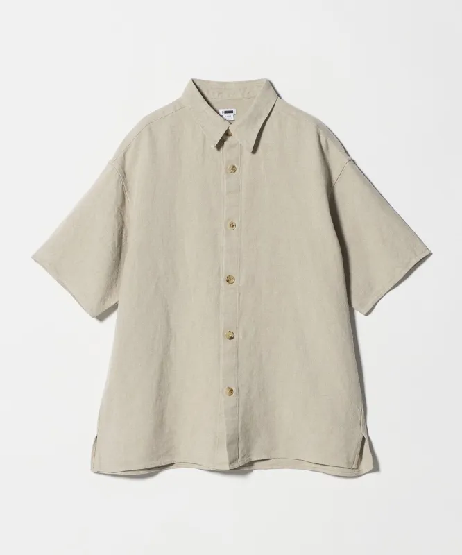 [H]ナチュラル リネンツイル ショートスリーブシャツ made by United Arrows