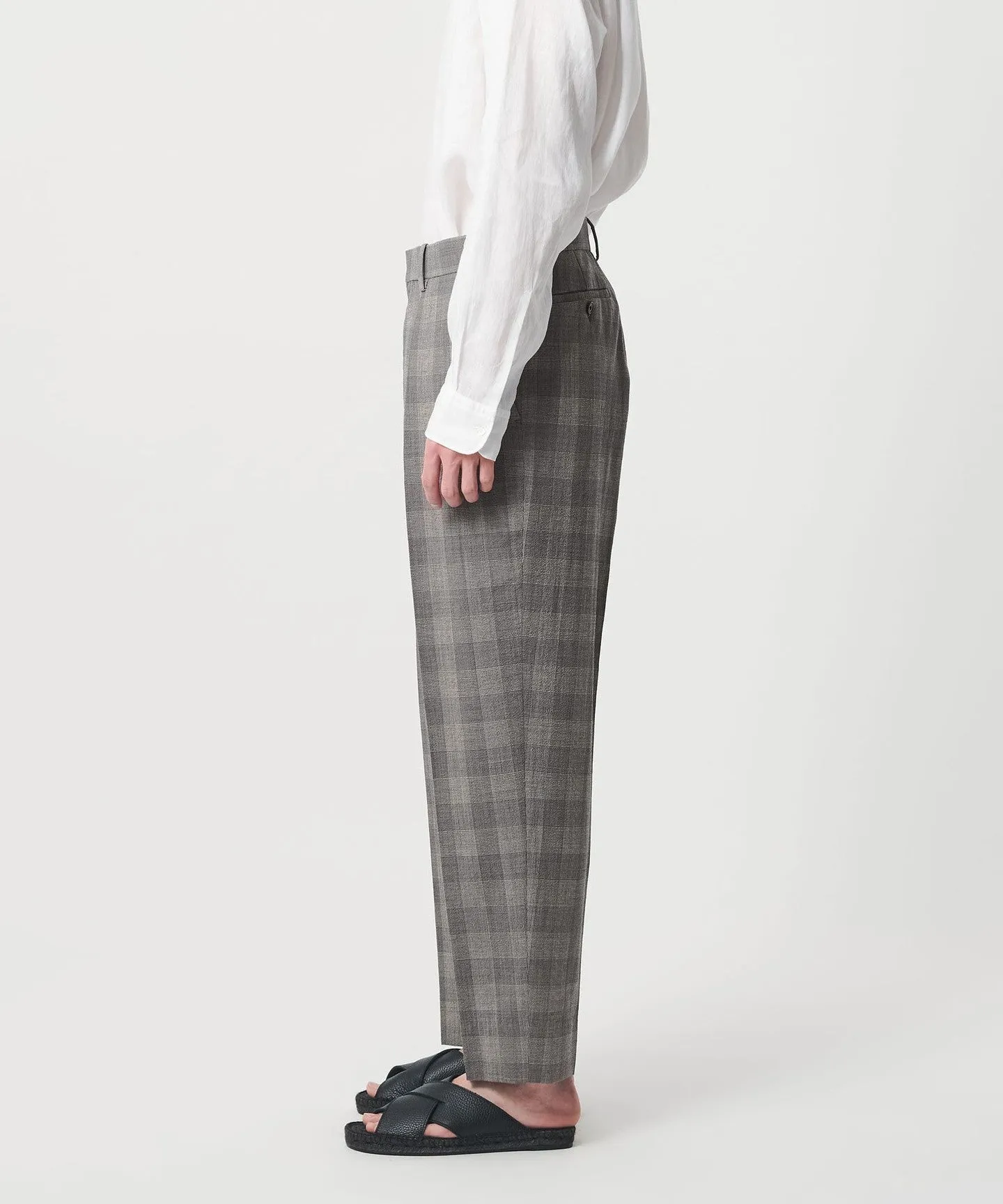 <SOVEREIGN> グレンチェック 1プリーツ スラックス RELAX MODEL sold by United Arrows product image thumbnail 4