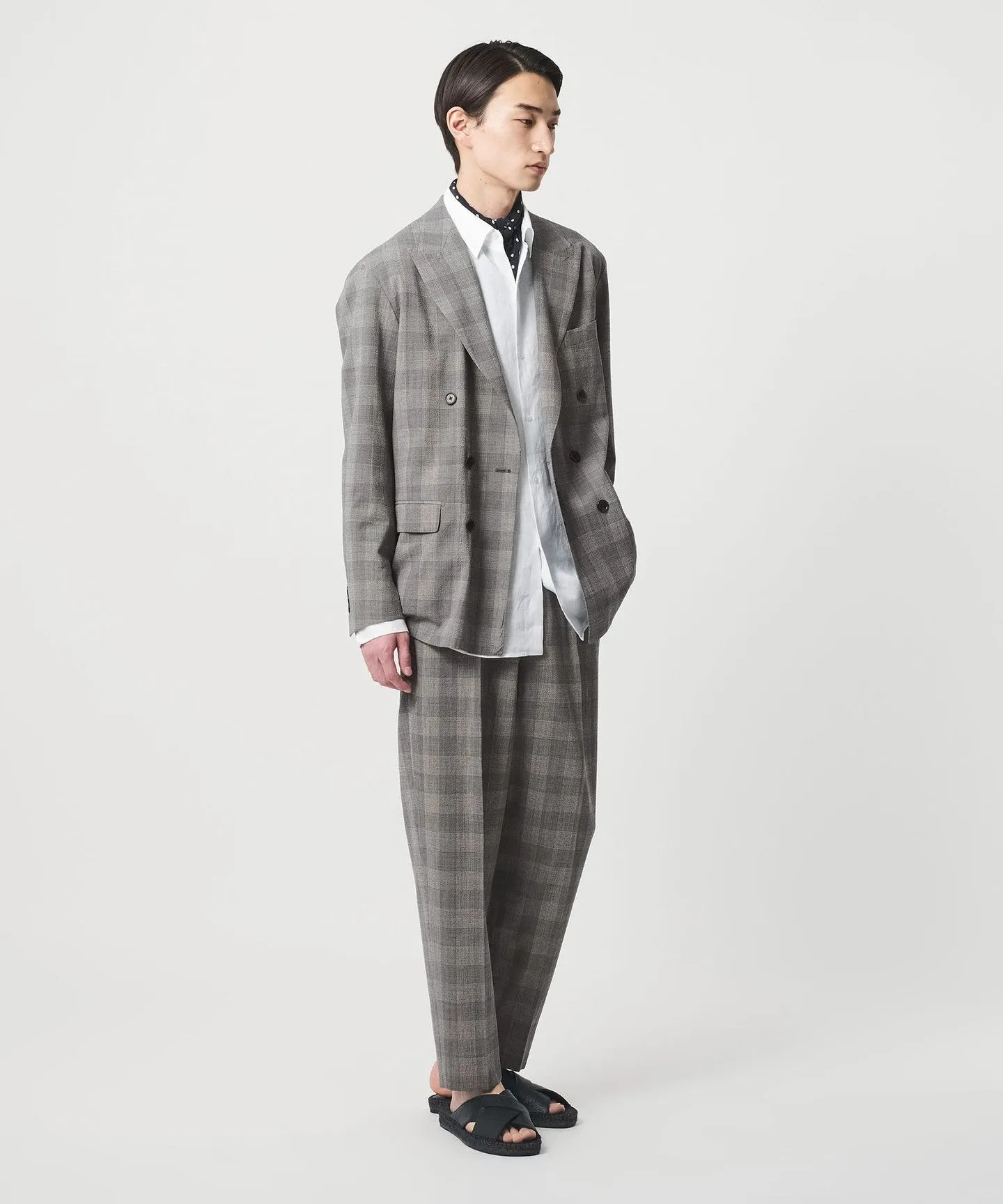 <SOVEREIGN> グレンチェック 1プリーツ スラックス RELAX MODEL sold by United Arrows product image thumbnail 2