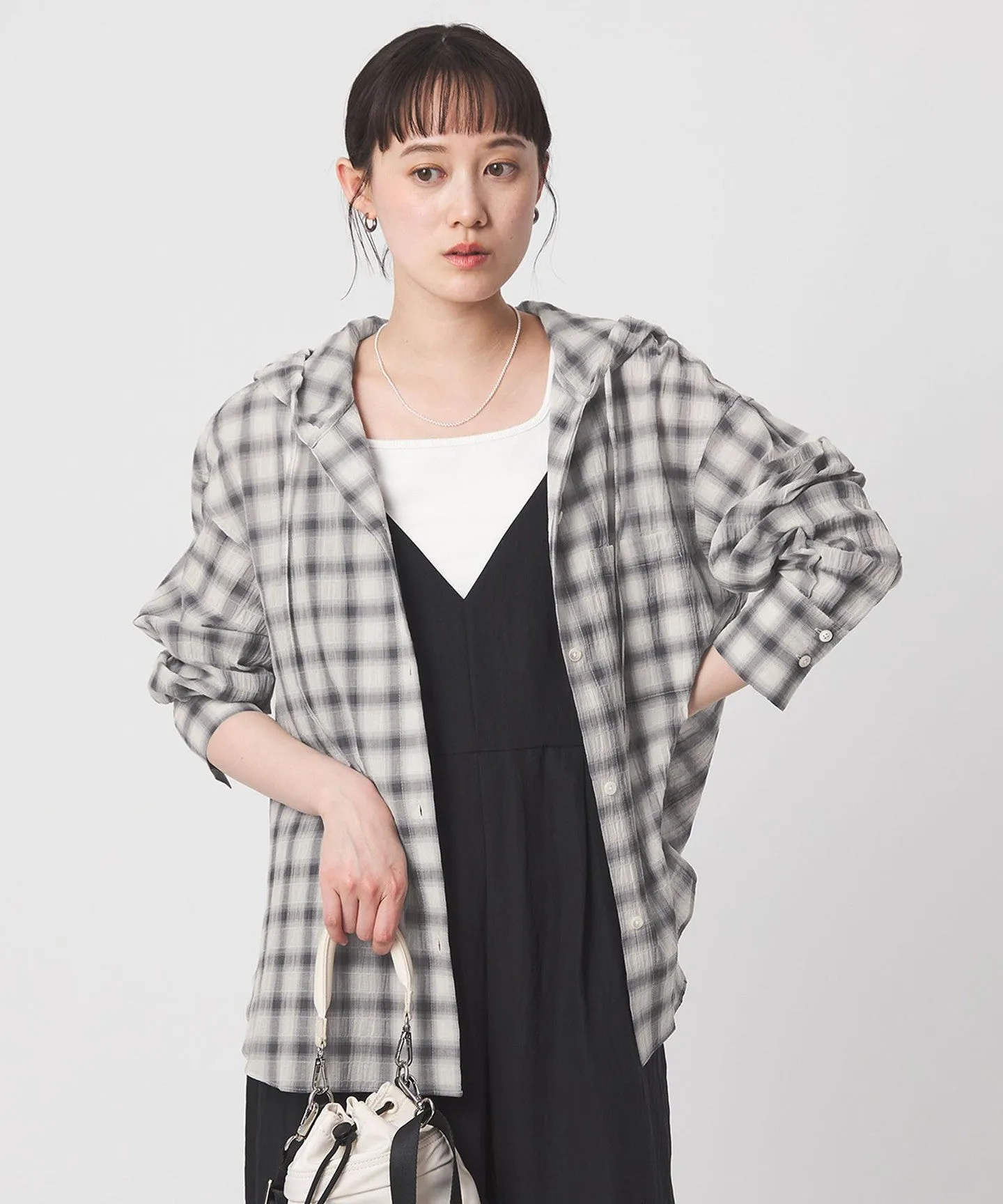 【WEB限定】<at ease>フード チェック シャツ sold by United Arrows