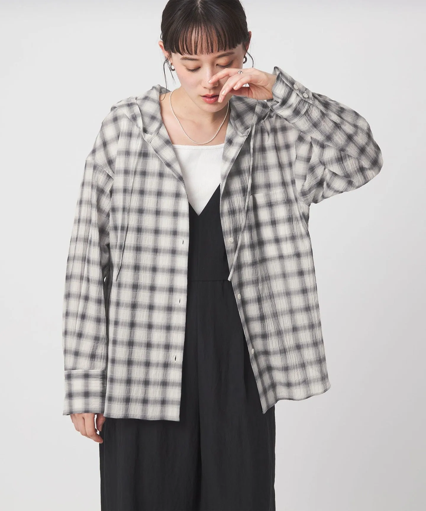 【WEB限定】<at ease>フード チェック シャツ sold by United Arrows product image thumbnail 3