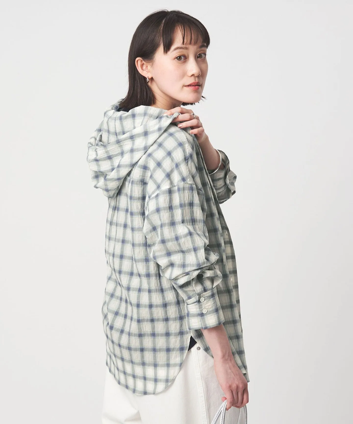 【WEB限定】<at ease>フード チェック シャツ sold by United Arrows product image thumbnail 2