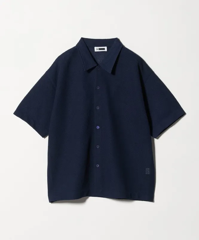 [H]ポリエステル リネン リンクス ニットシャツ made by United Arrows