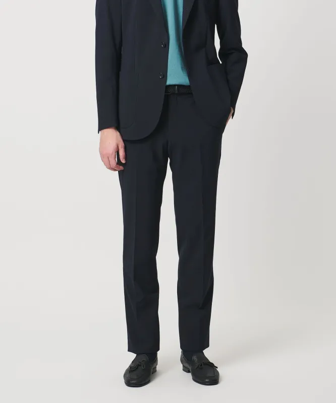 シアサッカー ノープリーツ スラックス COMFORT EASY‐MODEL ストレッチ made by United Arrows