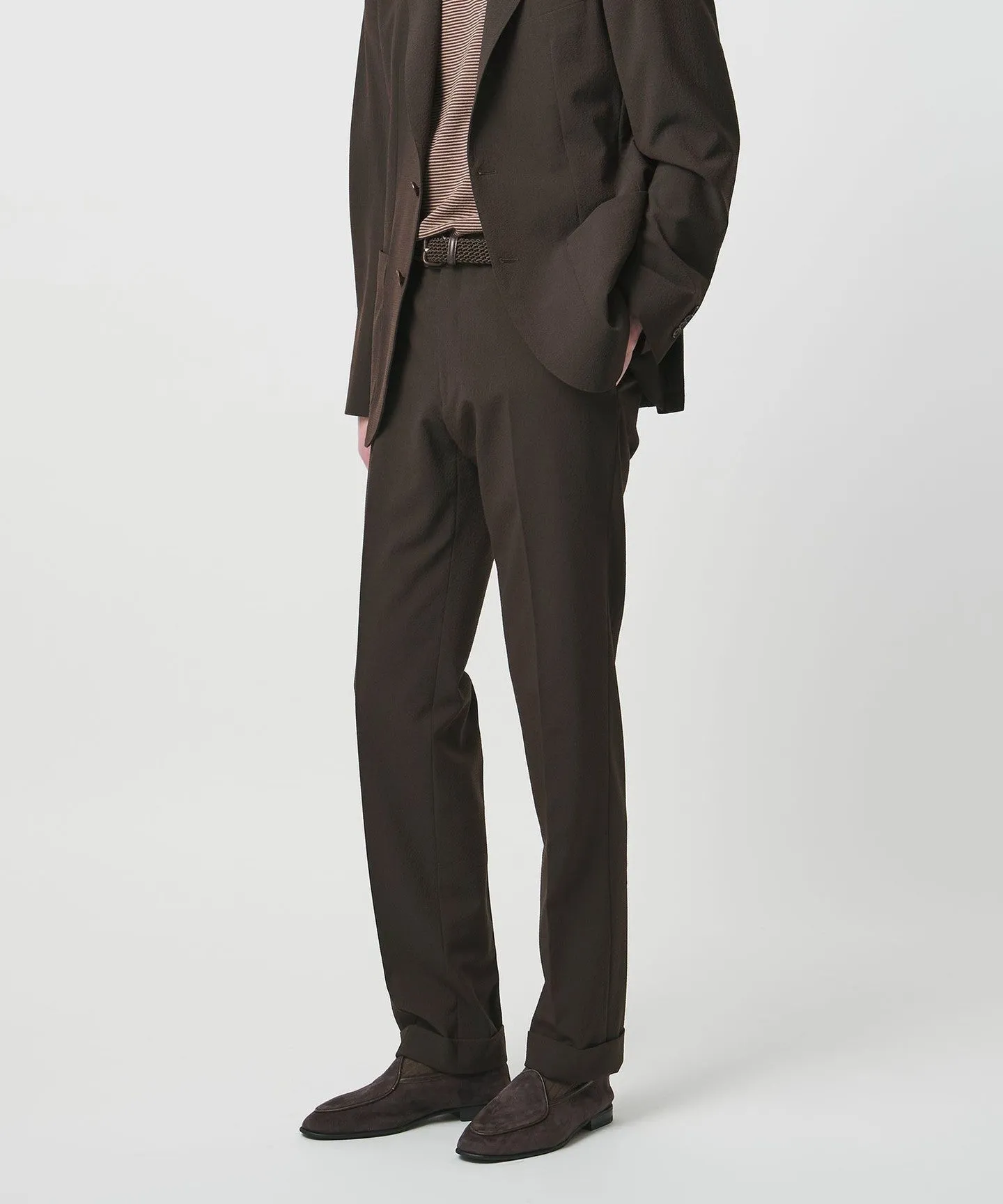 シアサッカー ノープリーツ スラックス COMFORT EASY‐MODEL ストレッチ sold by United Arrows product image thumbnail 2