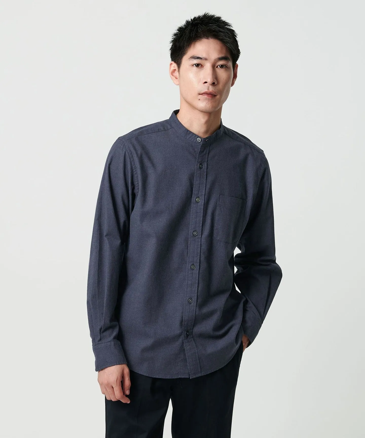 ナチュラルフィット バンドカラー シャツ sold by United Arrows product image thumbnail 4