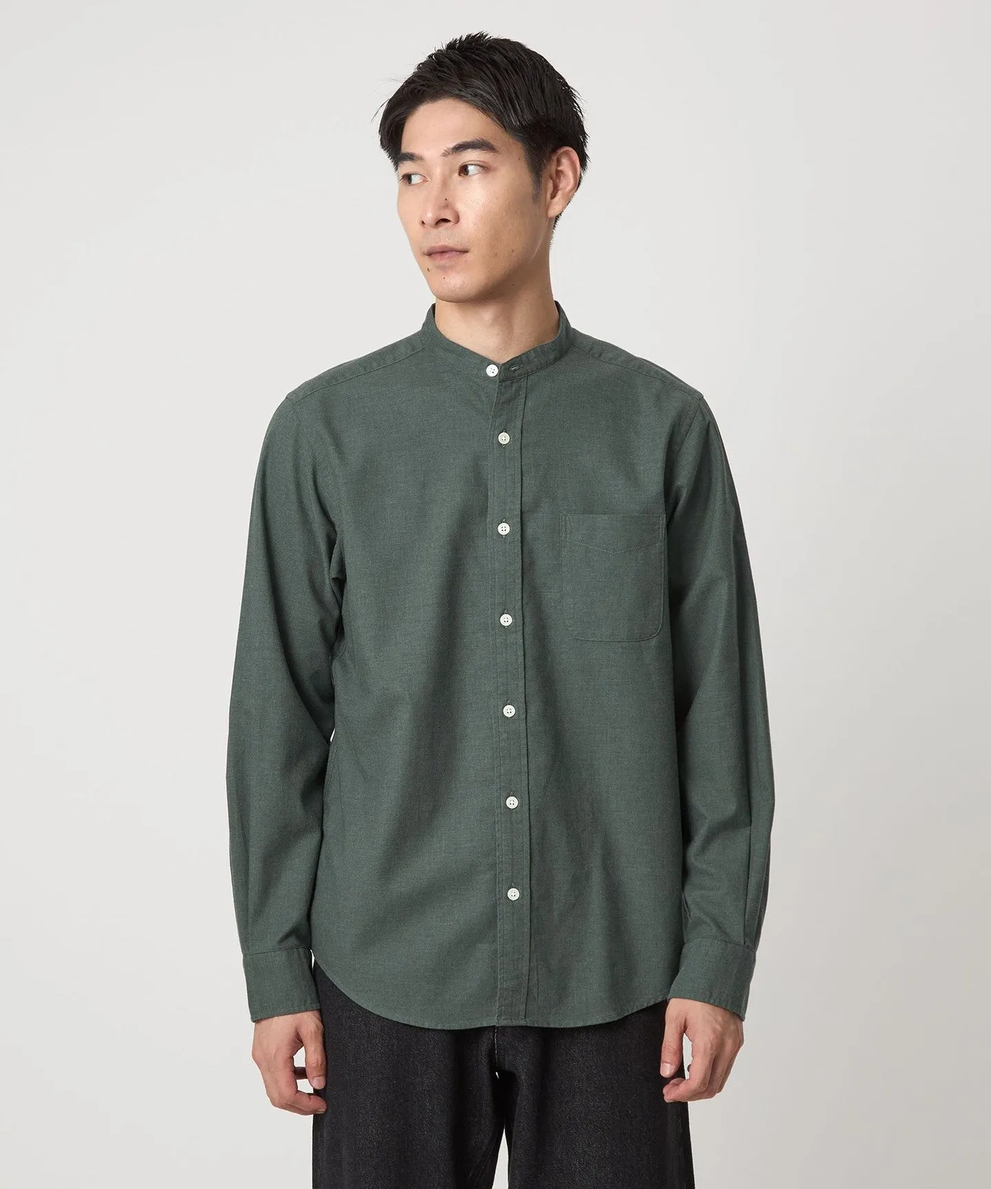 ナチュラルフィット バンドカラー シャツ sold by United Arrows product image thumbnail 3