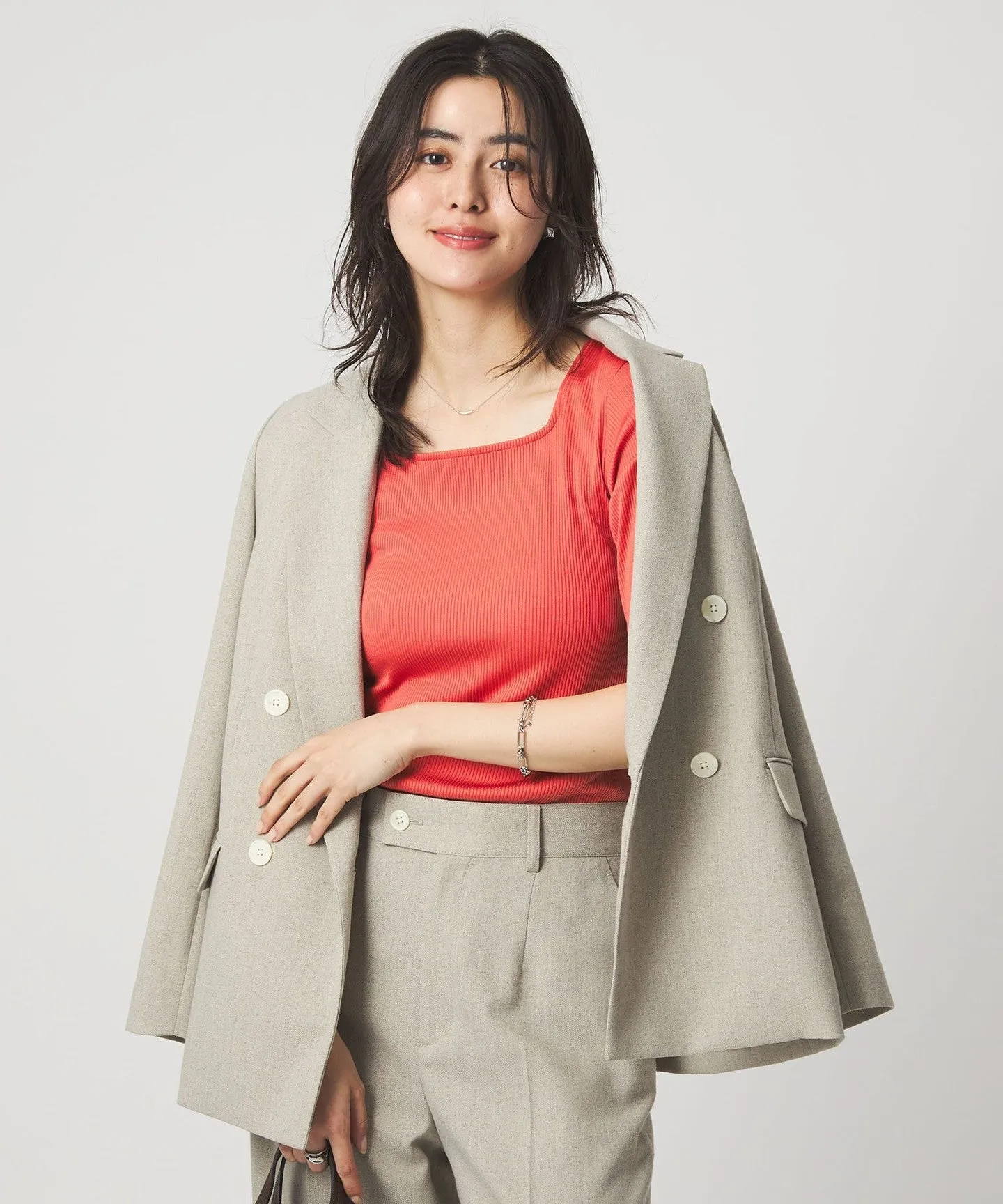 ブライトリブ スクエアネック 5分袖 プルオーバー カットソー sold by United Arrows product image thumbnail 4