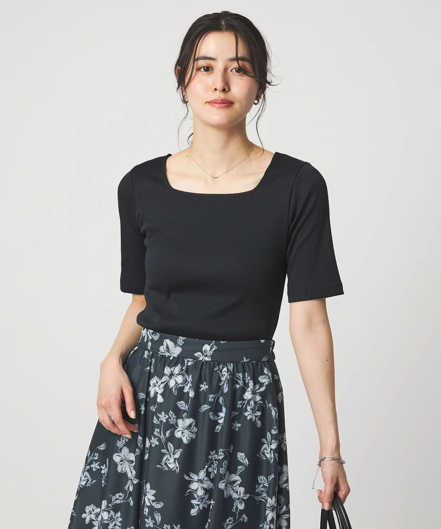 ブライトリブ スクエアネック 5分袖 プルオーバー カットソー sold by United Arrows product image thumbnail 2