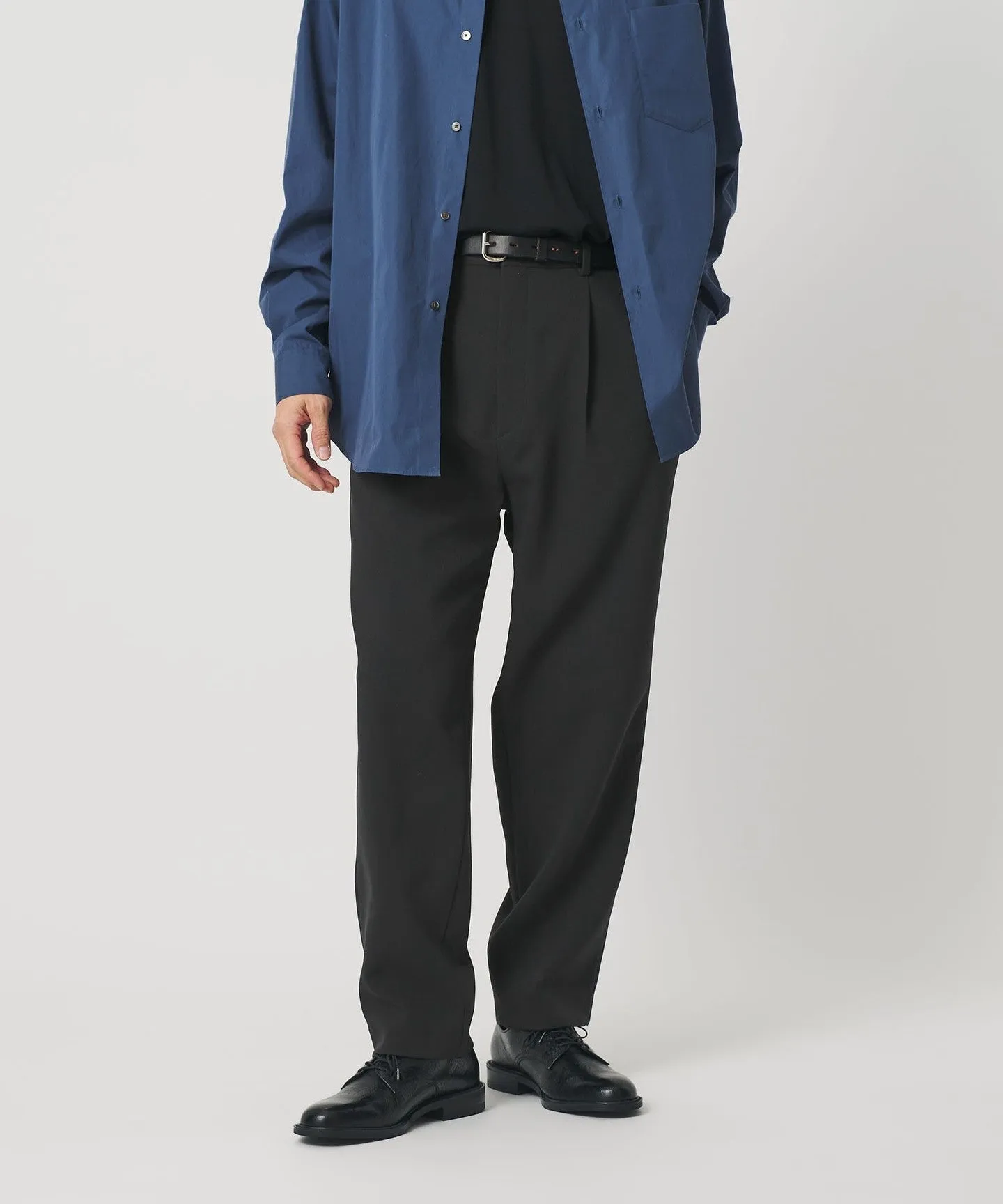 メランジ ダブルクロス 1プリーツ アジャスト パンツ NO.7 sold by United Arrows product image thumbnail 2