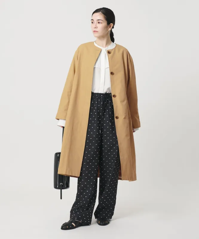 【WEB限定】コットンナイロン ツイルノーカラーコート made by United Arrows