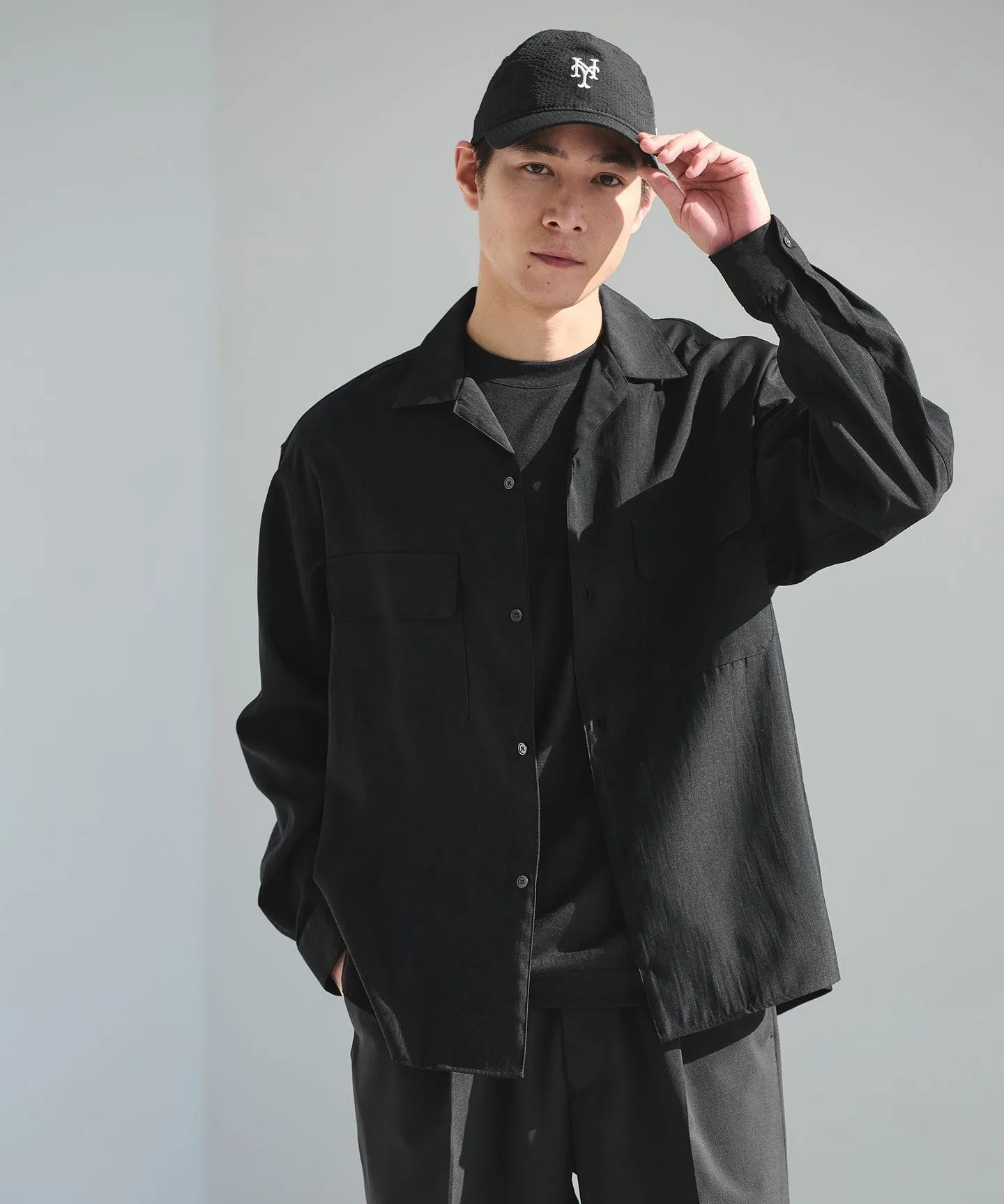 ナイロン ツイル オープンカラー シャツ ブルゾン -撥水- sold by United Arrows