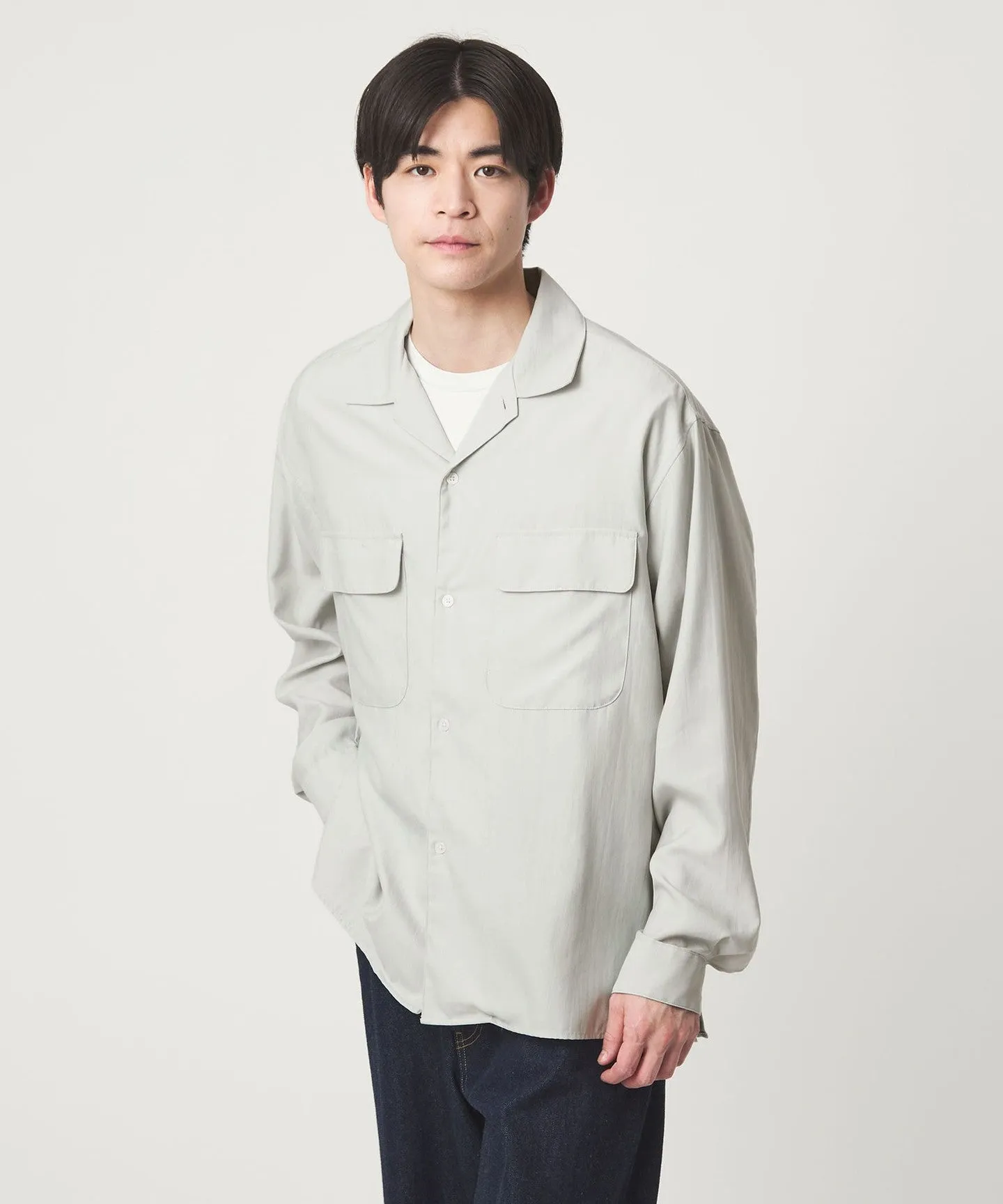 ナイロン ツイル オープンカラー シャツ ブルゾン -撥水- sold by United Arrows product image thumbnail 2