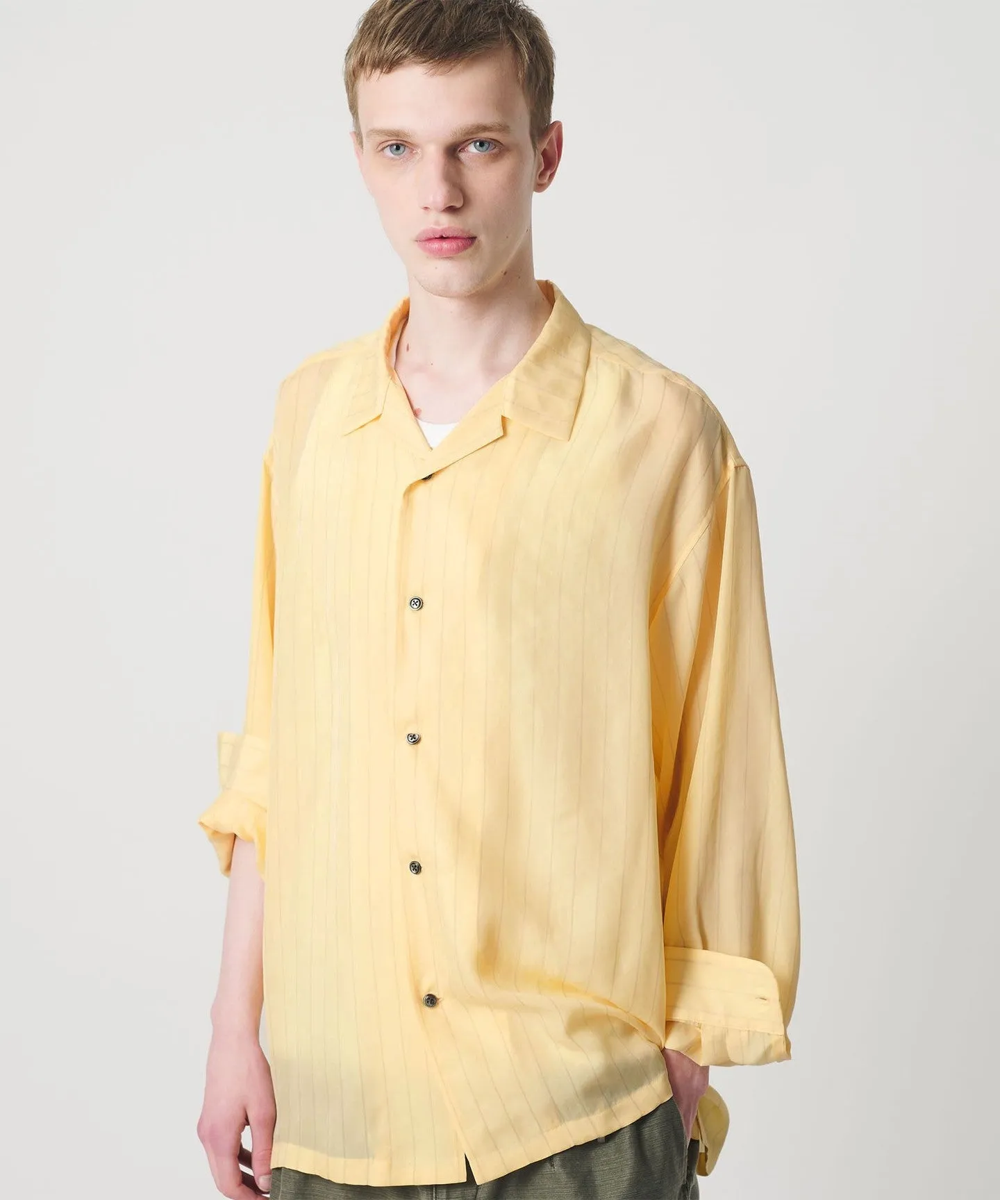 フィブリル キュプラ ストライプ シャツ sold by United Arrows product image thumbnail 3