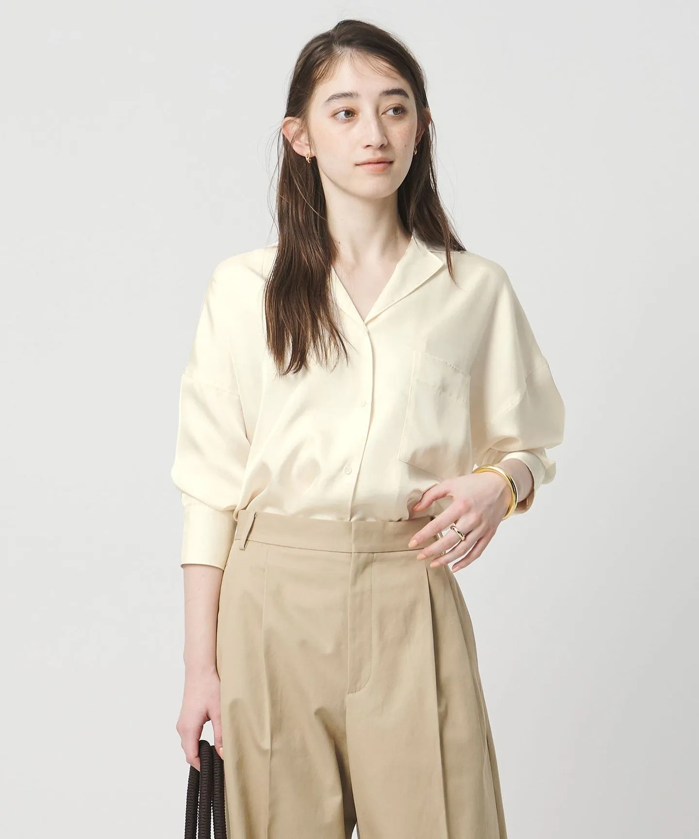 シルクライク オープンカラー シャツ sold by United Arrows product image thumbnail 2