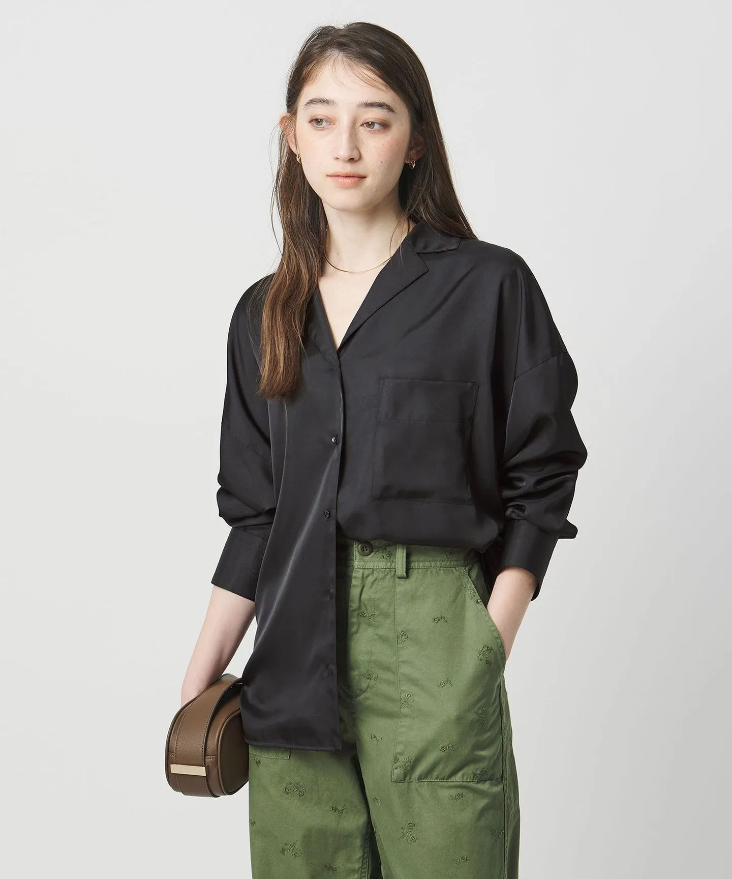 シルクライク オープンカラー シャツ sold by United Arrows product image thumbnail 3