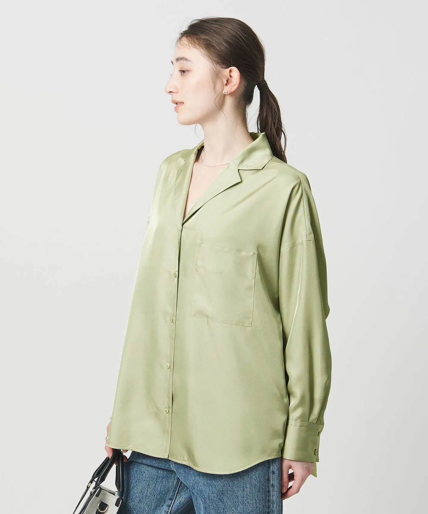 シルクライク オープンカラー シャツ sold by United Arrows product image thumbnail 4