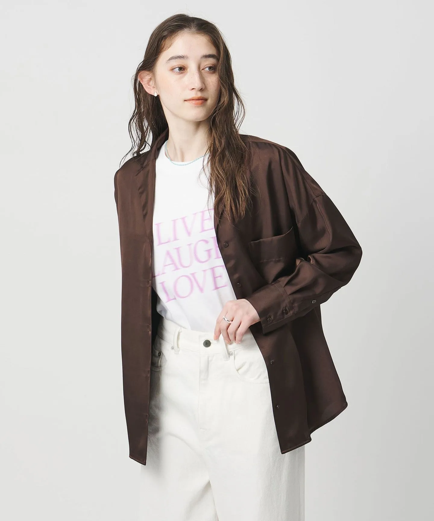シルクライク オープンカラー シャツ sold by United Arrows product image thumbnail 5