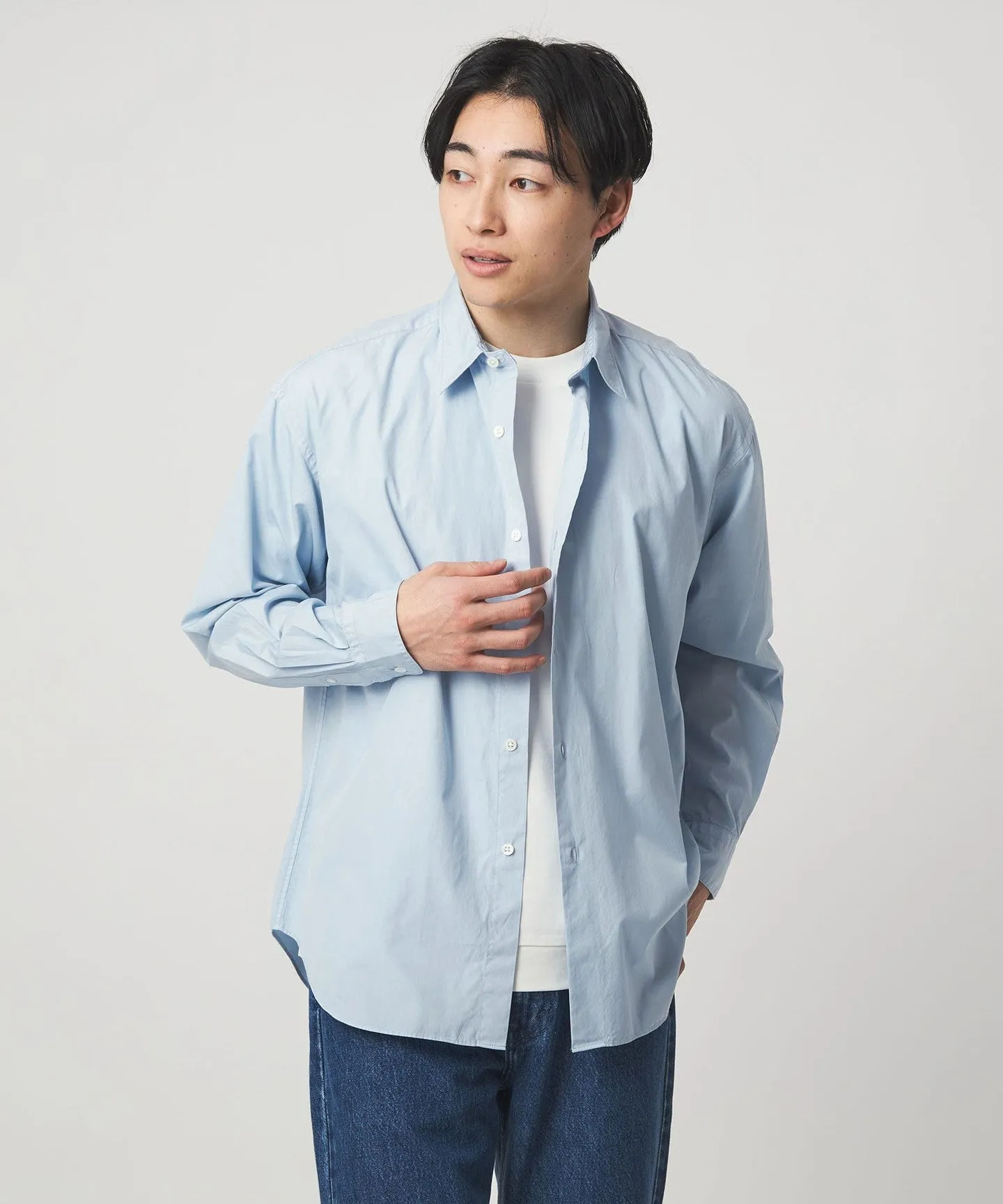 コットン ブロード ガーメントダイ レギュラーカラー 長袖 シャツ sold by United Arrows product image thumbnail 3