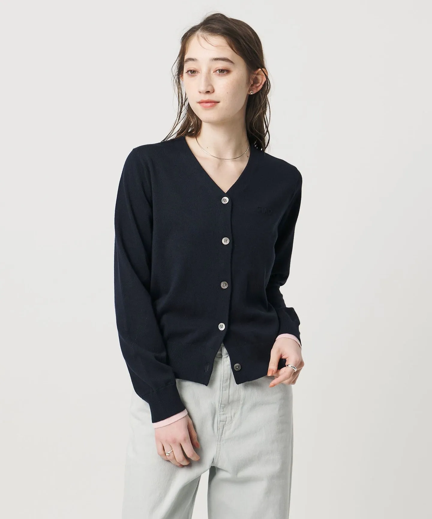 エンブロイダリー バイカラー カーディガン ‐ウォッシャブル‐ sold by United Arrows product image thumbnail 3