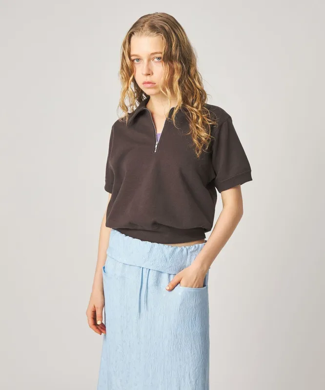 [Steven Alan]コットン スウェット ハーフジップ プルオーバー made by Steven Alan