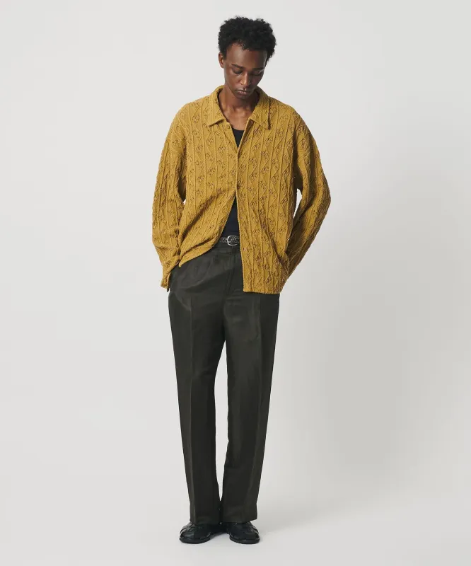 [OWNESS]クリスピー リーフ ニット シャツ made by United Arrows