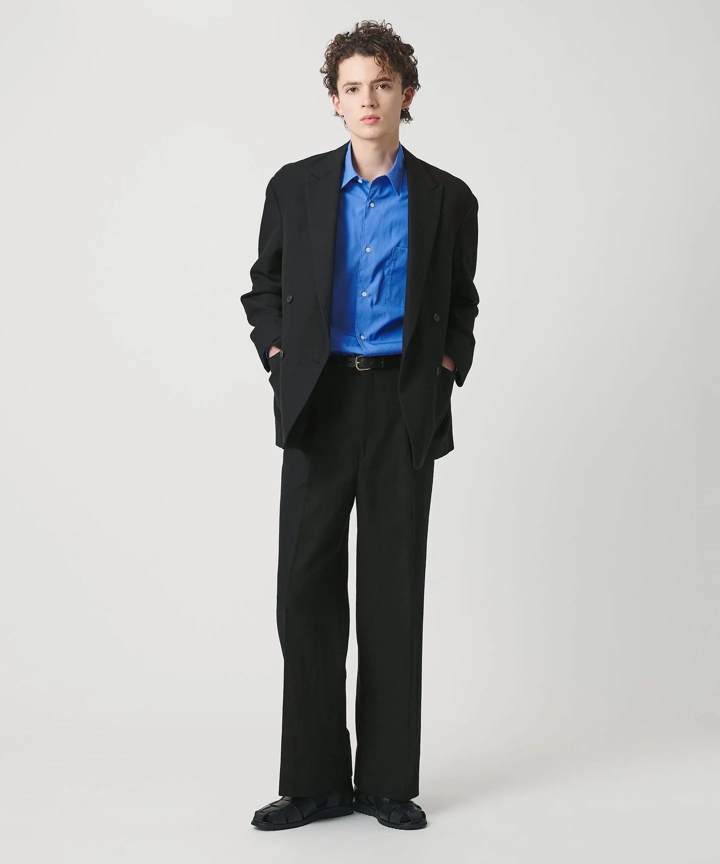スリーク ウール リネン 1プリーツ トラウザー セットアップ対応 sold by United Arrows