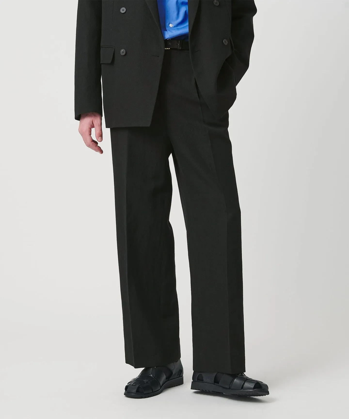 スリーク ウール リネン 1プリーツ トラウザー セットアップ対応 sold by United Arrows product image thumbnail 2