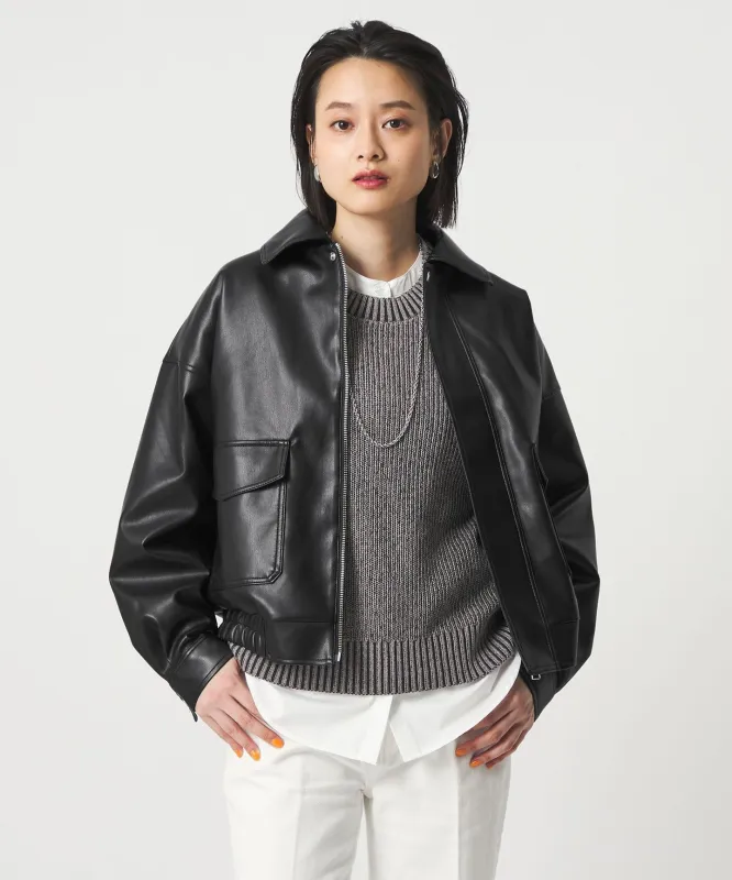 レザーライク A2ブルゾン [A DAY IN THE LIFE] made by United Arrows