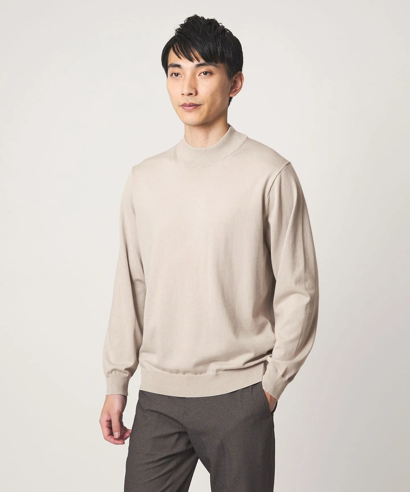 MTB コットン ハイゲージ モックネック ニット sold by United Arrows product image thumbnail 3