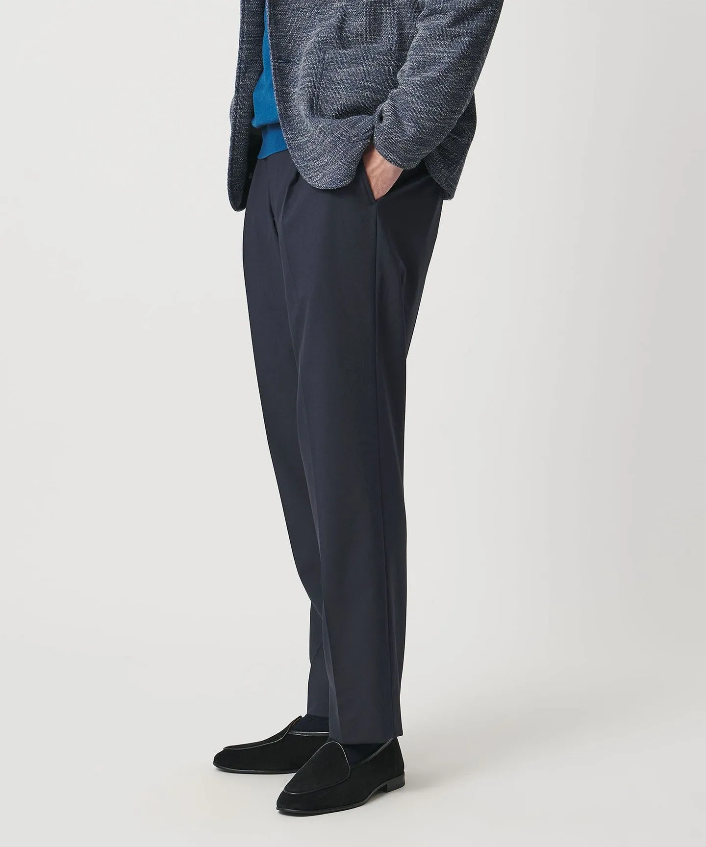 TR バックシャーリング 1プリーツ イージー スラックス ストレッチ 接触冷感 sold by United Arrows product image thumbnail 2