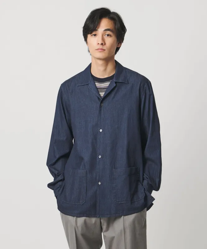 デニム オープンカラー シャツ made by United Arrows