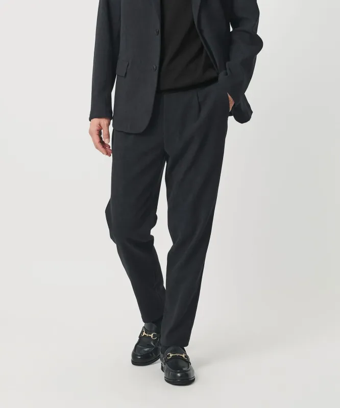 ブラッシュド ツイル ワンプリーツ テーパード イージーパンツ NO.5 セットアップ対応可能 made by United Arrows