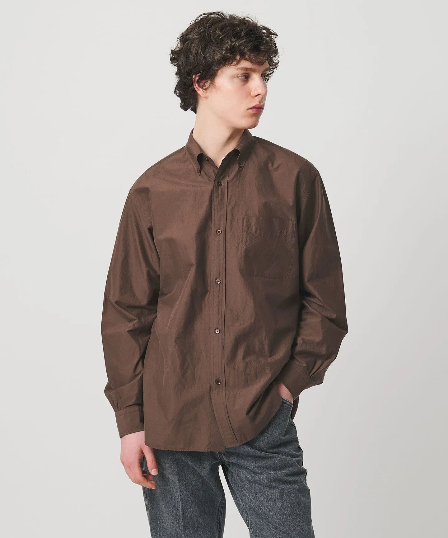 ヨネザワ シルクポプリン ボタンダウン シャツ「 SLOW & 」 sold by United Arrows product image thumbnail 4