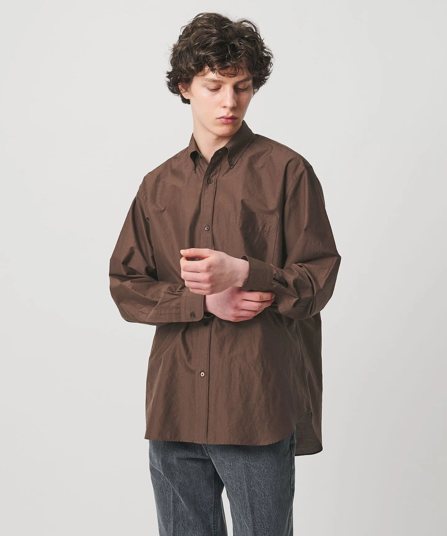 ヨネザワ シルクポプリン ボタンダウン シャツ「 SLOW & 」 sold by United Arrows product image thumbnail 3