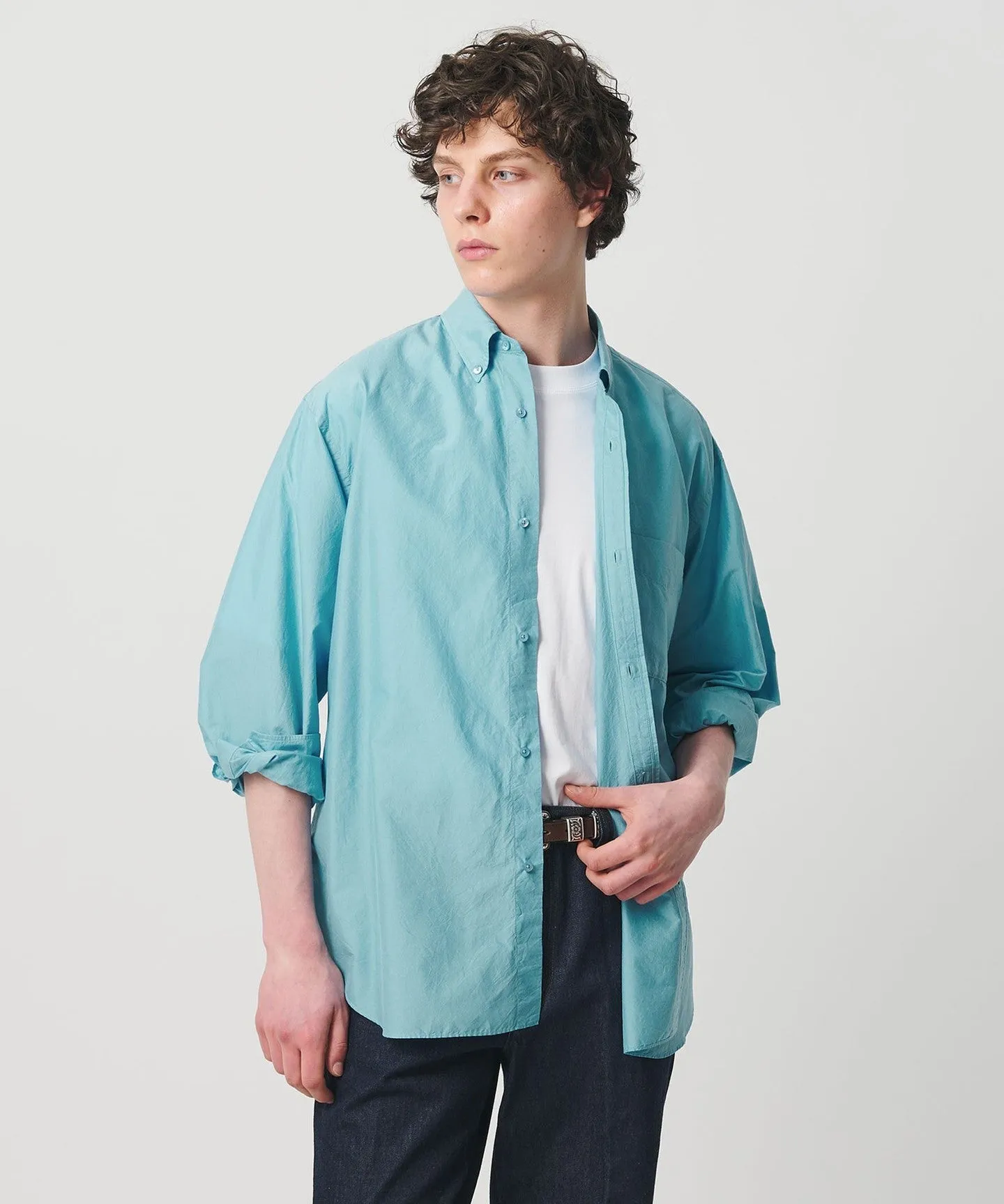 ヨネザワ シルクポプリン ボタンダウン シャツ「 SLOW & 」 sold by United Arrows product image thumbnail 2