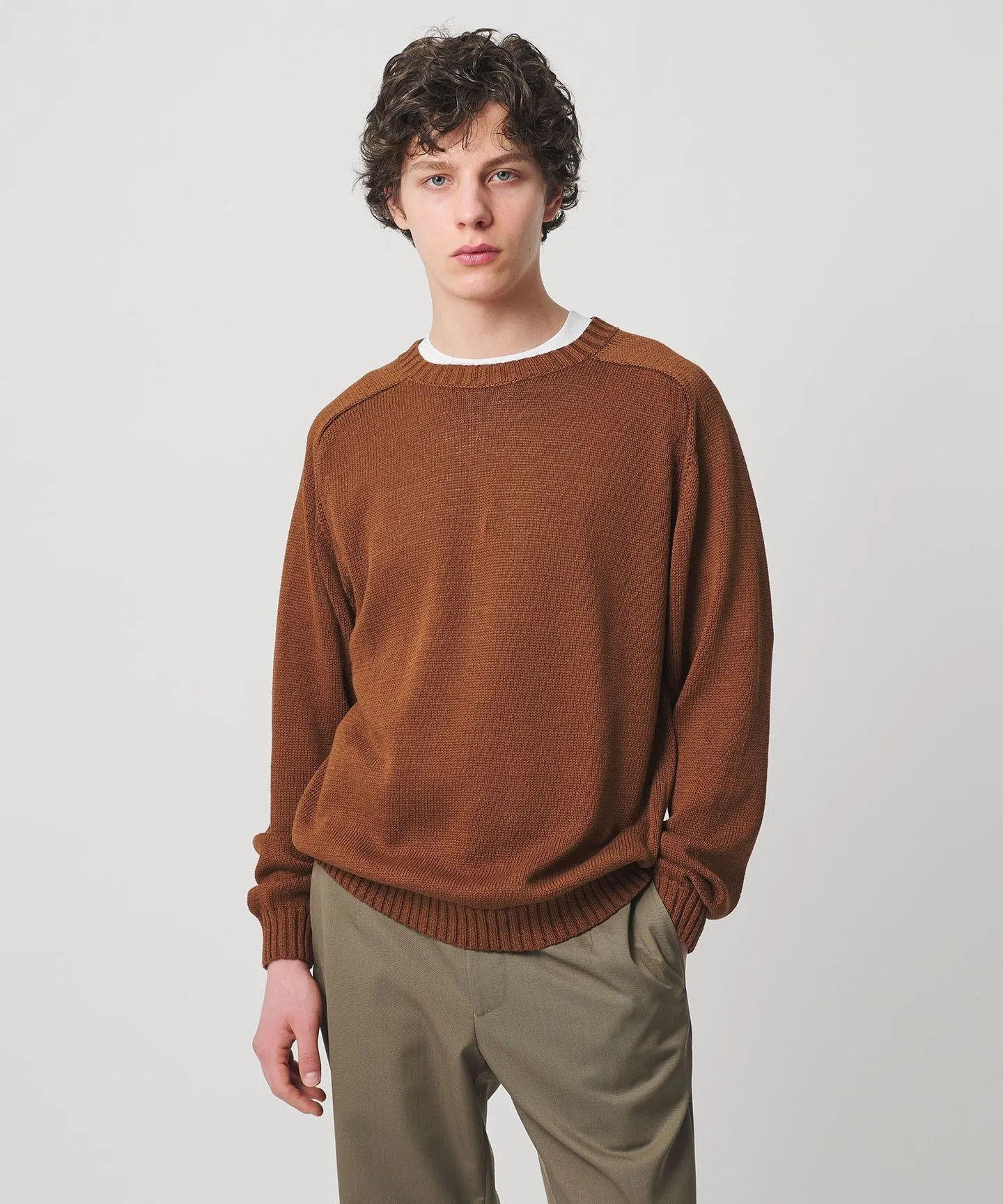テープヤーン 天竺編み クルーネック サマーニット sold by United Arrows product image thumbnail 4