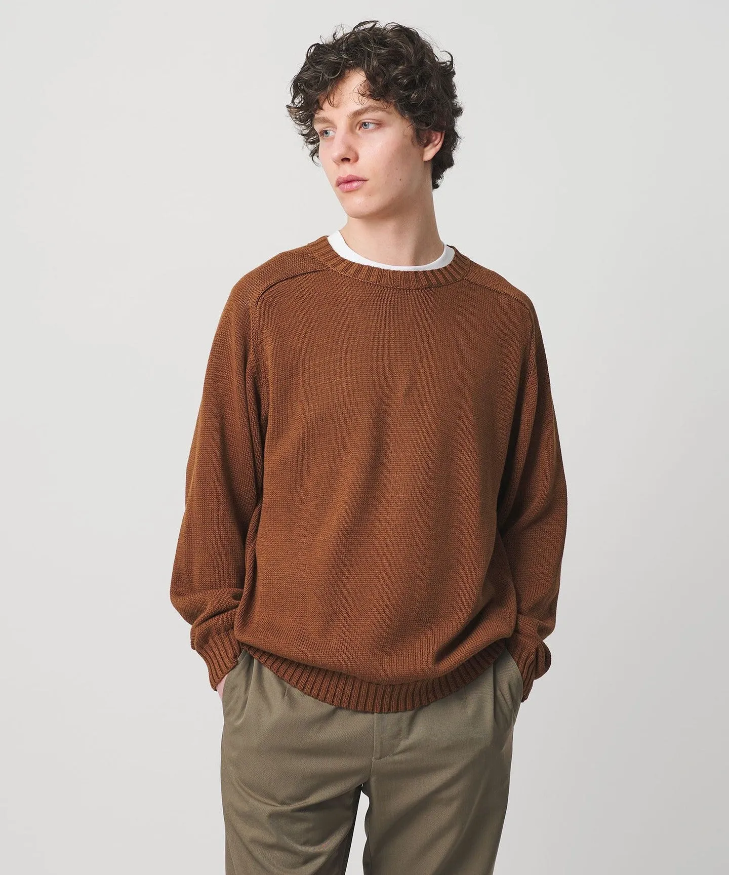 テープヤーン 天竺編み クルーネック サマーニット sold by United Arrows product image thumbnail 3
