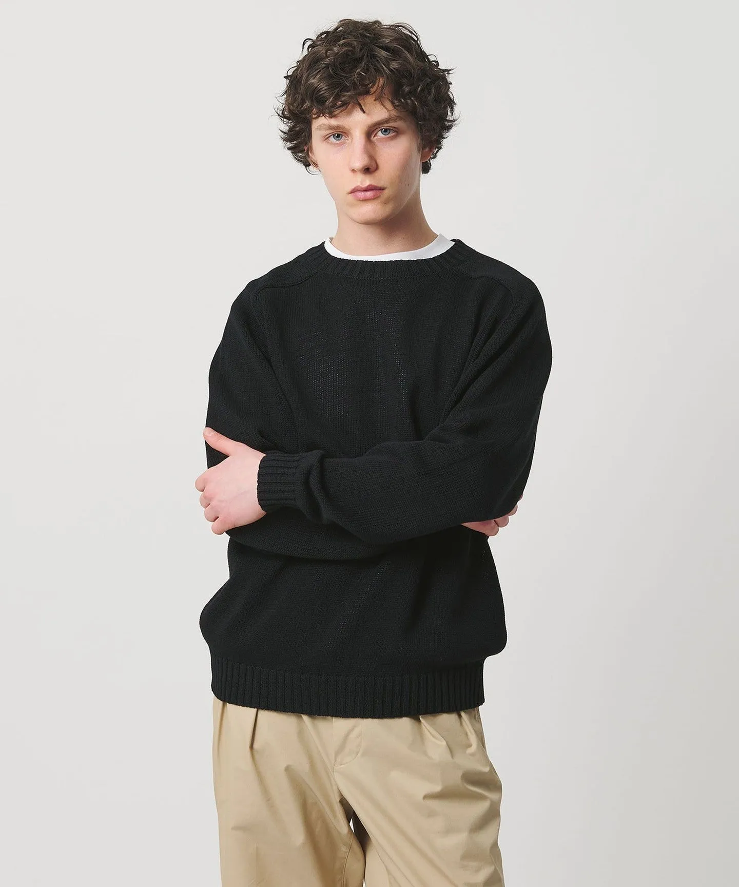 テープヤーン 天竺編み クルーネック サマーニット sold by United Arrows product image thumbnail 2