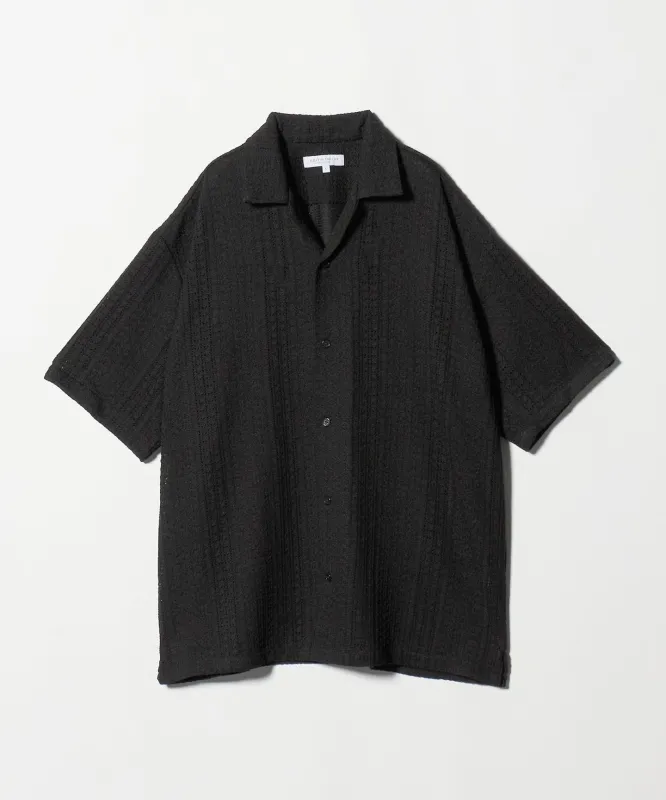 ソリッド レース オープンカラーシャツ[A DAY IN THE LIFE] made by United Arrows