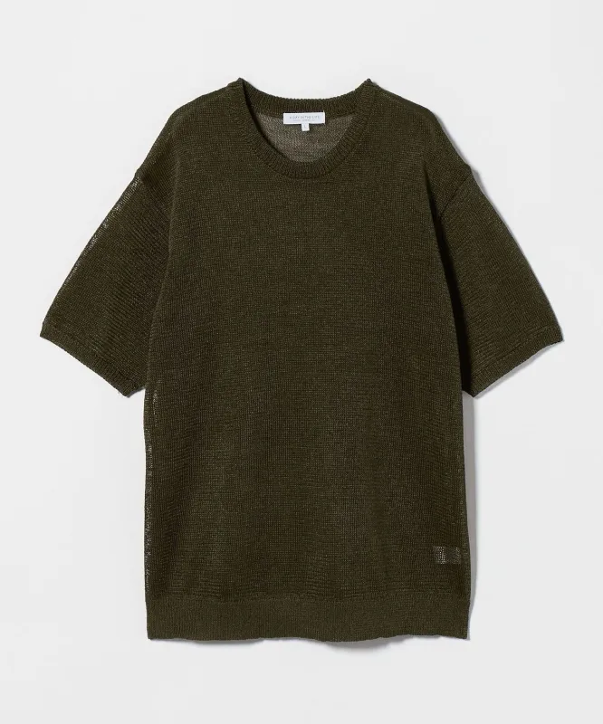 リネンライク テンジク ニットTシャツ-ウォッシャブル-[A DAY IN THE LIFE] made by United Arrows