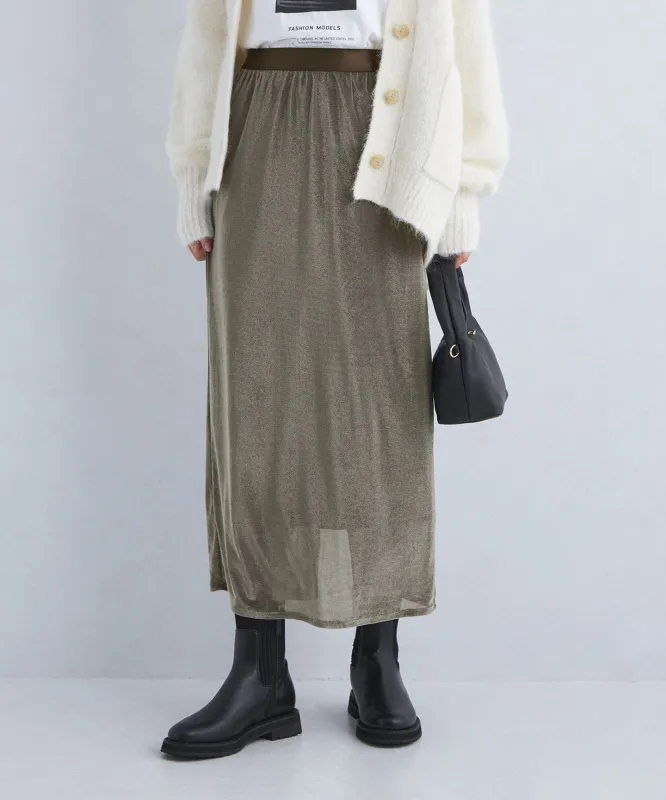 メッシュベロア タイト スカート made by United Arrows
